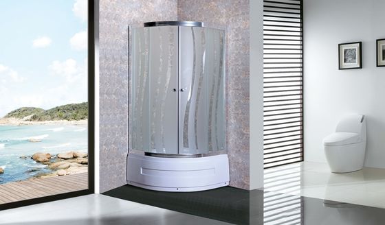 1000 × 1000 × 2000 मिमी बाथरूम ग्लास शावर संलग्नक सिल्वर एल्यूमिनियम फ्रेम