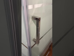 सफेद प्रिंटिंग ग्लास और एल्यूमीनियम फ्रेम के साथ किफायती शॉवर संलग्नक