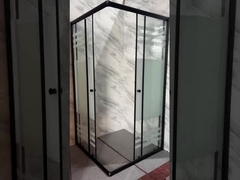 आधुनिक के लिए फ्रॉस्टेड प्रिंटिंग ग्लास के साथ अनुकूलन योग्य स्क्वायर शॉवर संलग्नक