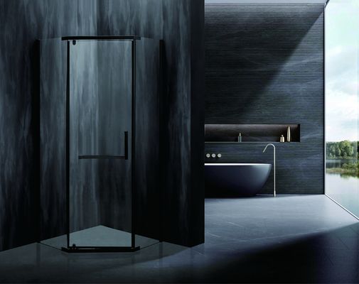 Diamond Shower Enclosure With Aluminium Black Frame And 6/8mm Tempered Glass