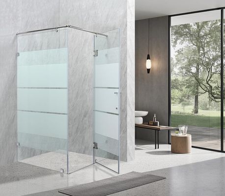 Affordable Shower Enclosures With White Printing Glass And Aluminum Frame